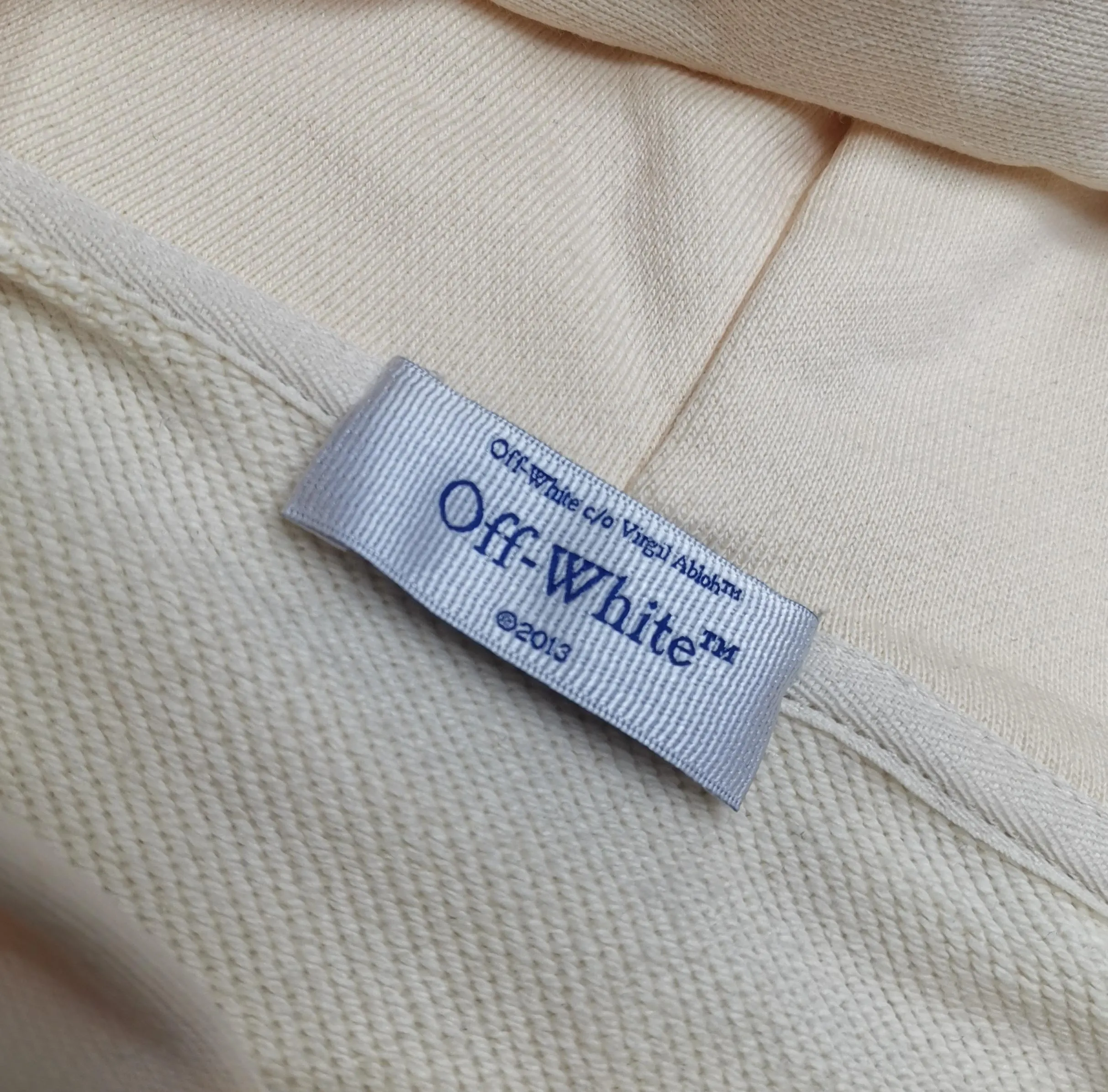 off white 25ss new arrow loose hooded sweatshirt Color: Beige Black Size: S M L XL P410